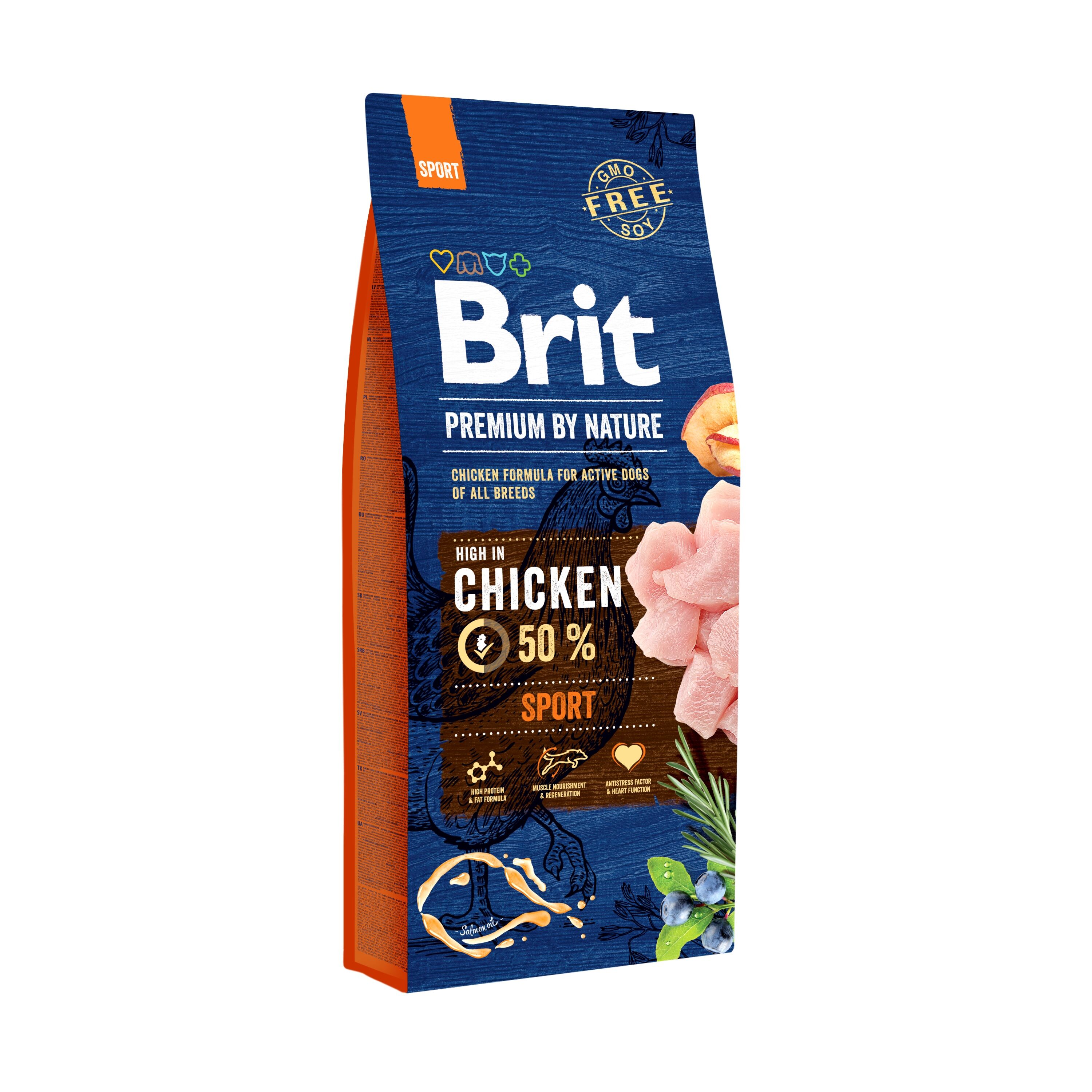 Karma dla psa Adult SPORT 15 kg + karma mokra Beef  Tripe 6x400 g Brit Premium by Nature
