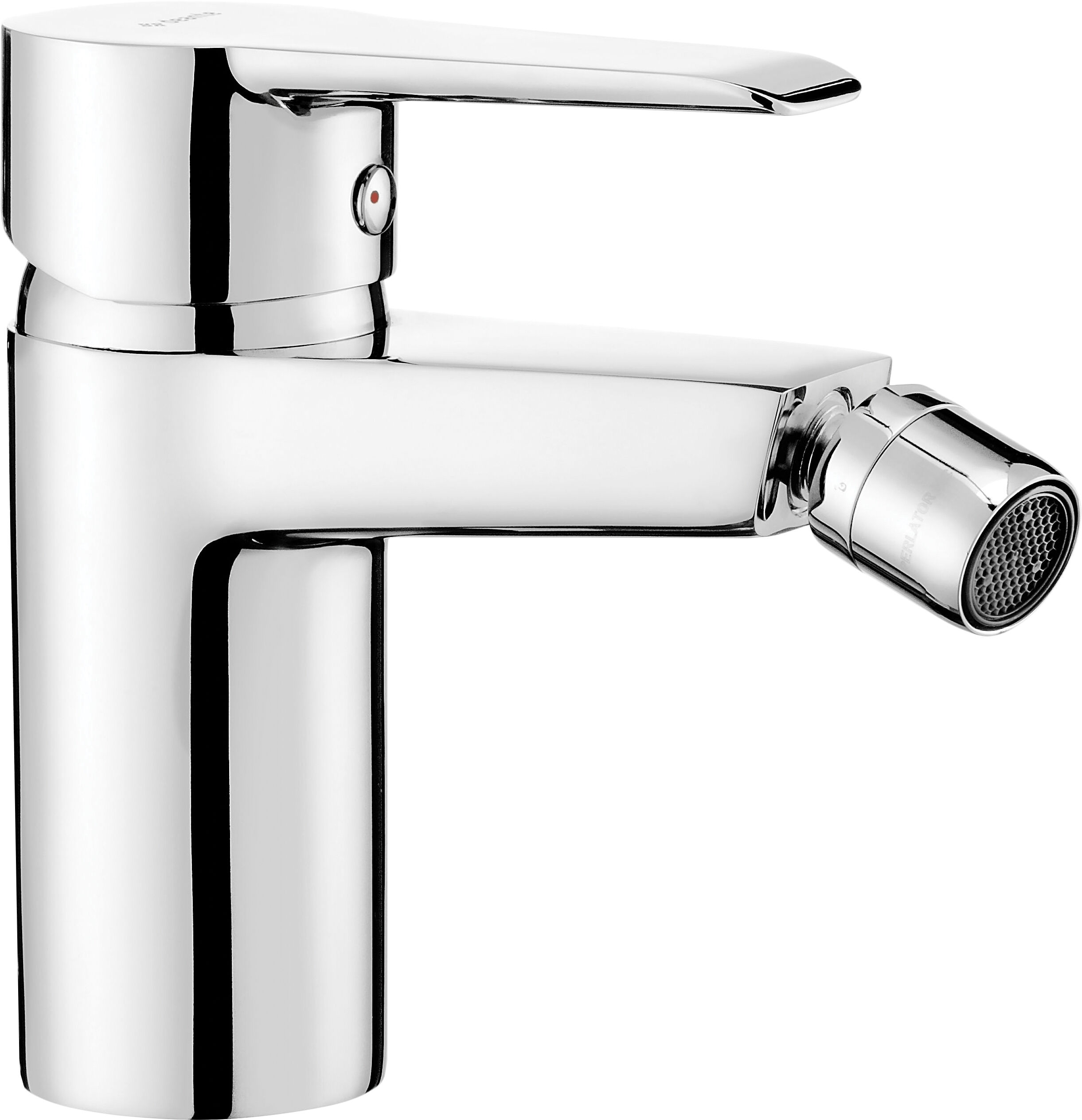 Bateria bidetowa Corio chrom stojąca bez zamknięcia odpływu