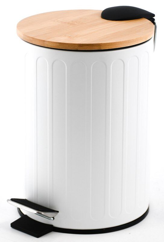 Kosz na pedał RADO 3 l bambus biały
