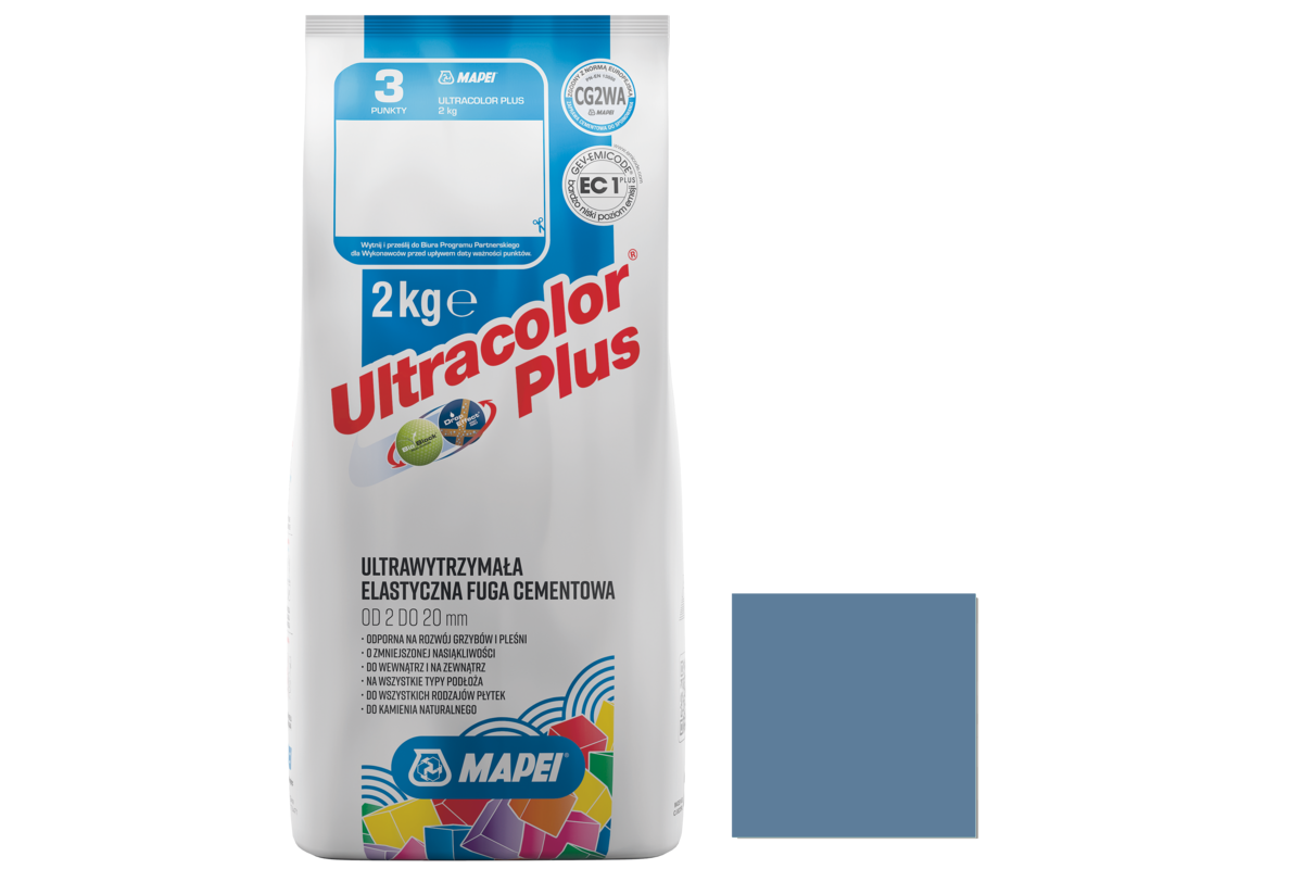 Fuga Ultracolor Plus 172 Niebieski 2 kg MAPEI - Bricomarche.pl