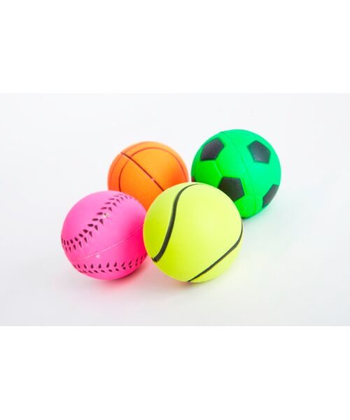 Piłka dla psa sporting 6 cm kolory neonowe Dingo