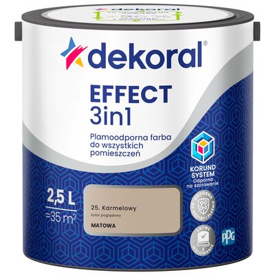 Farba plamoodporna do wszystkich pomieszczeń EFFECT 3in1 Karmelowy 2,5 l Dekoral