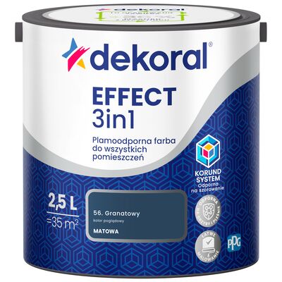 Farba plamoodporna do wszystkich pomieszczeń EFFECT 3in1 Granatowy 2,5 l Dekoral