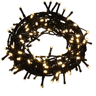 Lampki 100 LED zewnętrzne na transformator ciepły biały Cortina