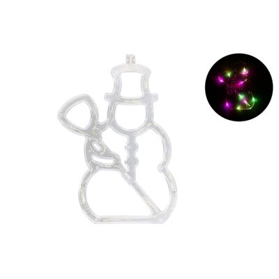 Ozdoba LED bałwan 18 cm LR06/AA 2 sztuki
