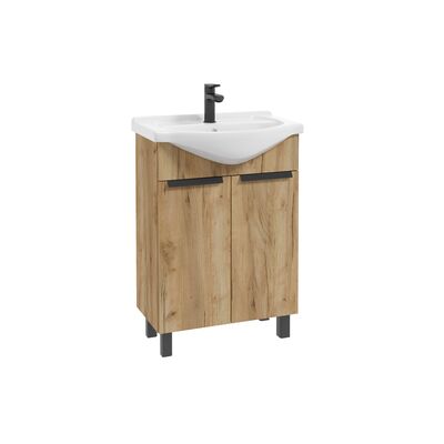 Szafka z umywalką LILY D60 2D0S 4NN DSM 1527 dąb craft złota