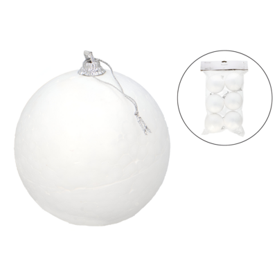 Bombka styropianowa 8 cm 6 sztuk