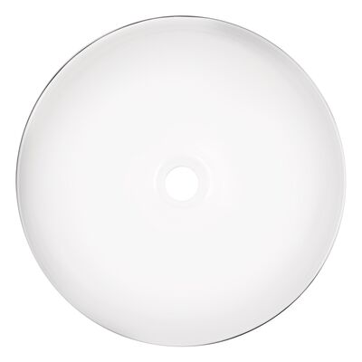 Umywalka nablatowa KR 301 15 x 41 x 41 cm biało-czarna Kerra