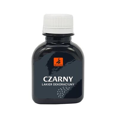 Lakier dekoracyjny czarny 80 ml DRAGON