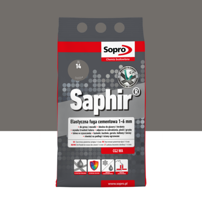 Fuga Saphir 4 kg betonowy szary 14 Sopro