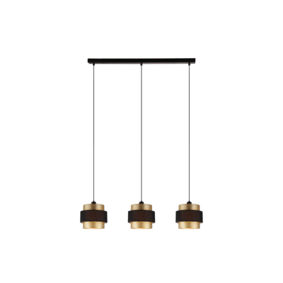 Lampa wisząca Kasja 3W E27 czarny, złoty
