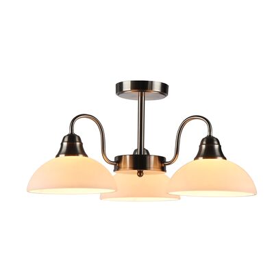 Żyrandol Kalista 3C E14 srebrny/biały