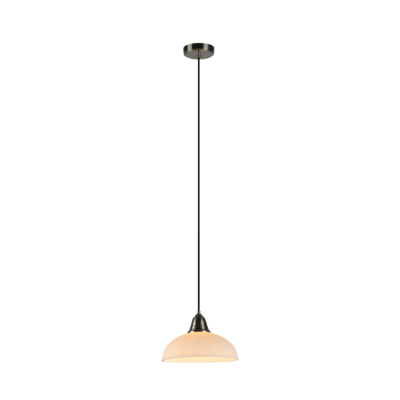 Lampa wisząca Kalista 1H E27 srebro, biały