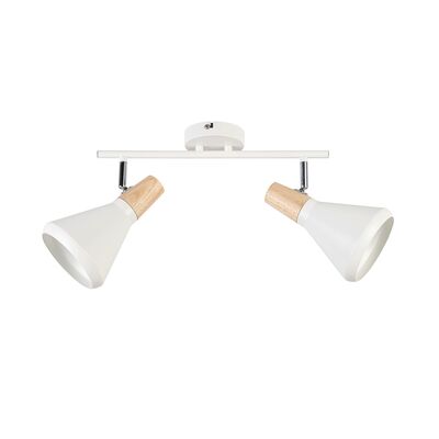 Listwa Felix 2 E14 biały/drewno