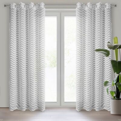 Firana gotowa na przelotkach MISTI 140 x 250 cm biały