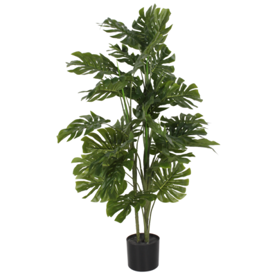 Sztuczny kwiat w doniczce MONSTERA 120 cm zielony