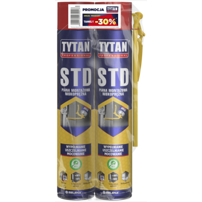 Piana niskoprężna wężykowa STD wielosezonowa ERGO 750ml Tytan Professional  2 sztuki