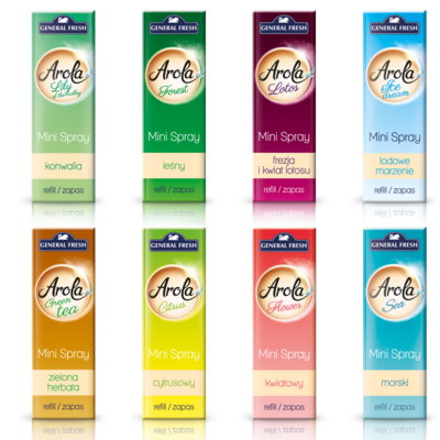 Odświeżacz Mini Spray Arola – zapas 15 ml mix General Fresh
