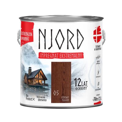 Impregnat ekstremalny surowy mahoń 2,5 l Njord