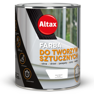 Farba do tworzyw sztucznych 0,75 l biały Altax