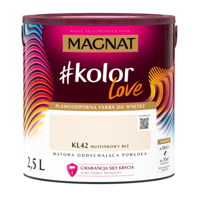 Farba #Kolor Love KL42 muffinkowy beż 2,5 l Magnat