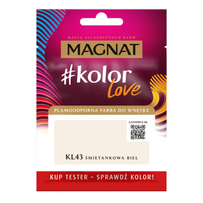 Farba #Kolor Love TESTER KL43 śmietankowa biel 25 ml Magnat