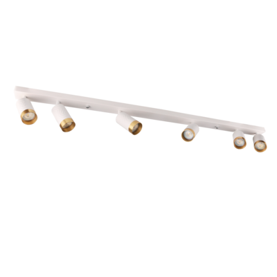 Lampa ścienno-sufitowa ARRAS 6 biało-złota GU10