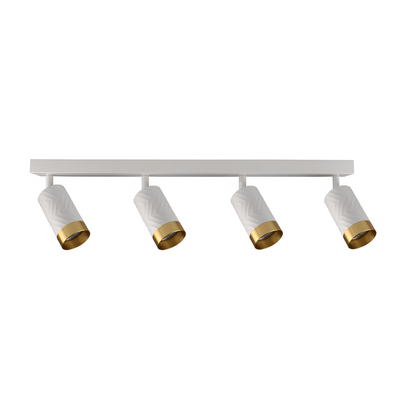 Lampa ścienno-sufitowa ARRAS 4 biało-złota GU10