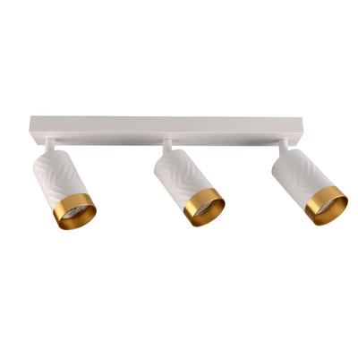Lampa ścienno-sufitowa ARRAS 3 biało-złota GU10