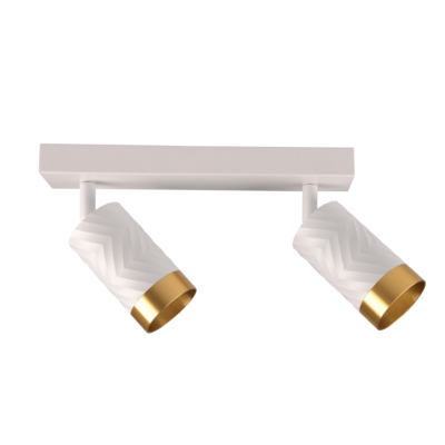 Lampa ścienno-sufitowa ARRAS 2 biało-złota GU10