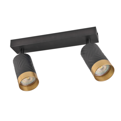 Lampa ścienno-sufitowa ARRAS 2 czarno-złota GU10