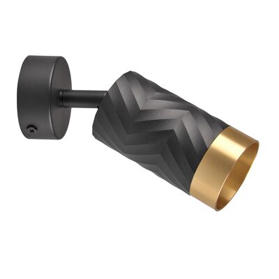 Lampa ścienno-sufitowa ARRAS 1 czarno-złota GU10