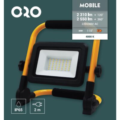 Naświetlacz mobilny LED Oro Mobile 30 W neutralna biel NW