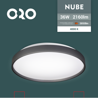 Plafon ORO NUBE BLACK 36W DW