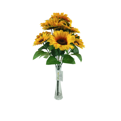 Słonecznik sztuczny bukiet 12 kwiatów 48 cm