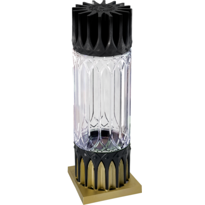 Znicz Quazar 13 x 40 cm złoty / srebrny