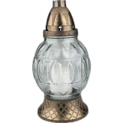Znicz 14 x 33 cm 55 h 150 g srebrny