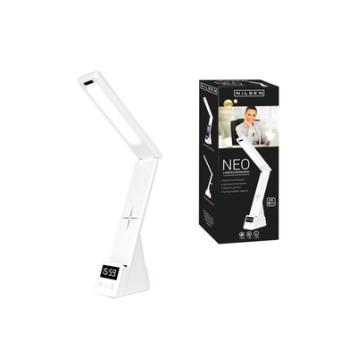 Lampka biurkowa LED Neo Wireless 26 x 27 x 5,5 cm biała