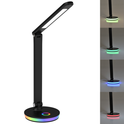 Lampa biurkowa LED Neptun 4000 K RGB czarna