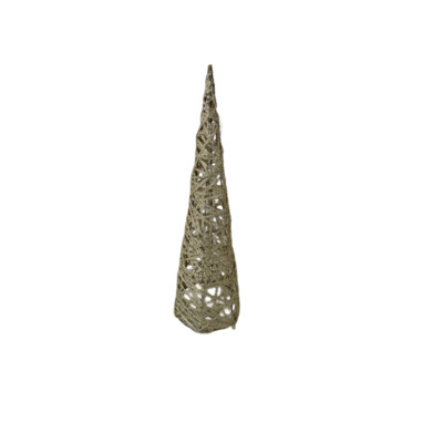 Choinka 15 LED ciepły biały 30 cm złota