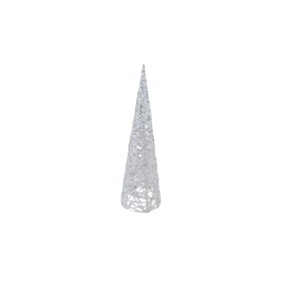 Choinka 15 LED ciepły biały 30 cm srebrny