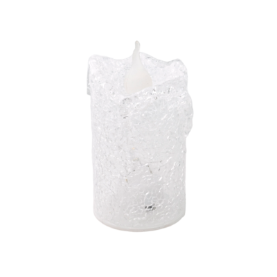 Świeczka LED ciepły biały 6 x 3,5 cm transparentna