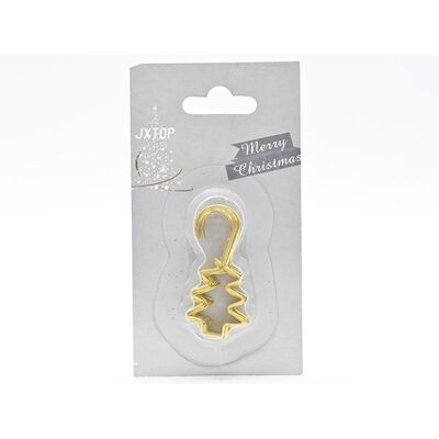 Zawieszka metalowa choinka 7 cm 12 sztuk złoty