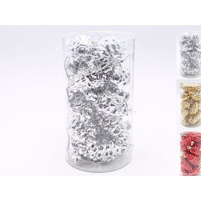 Zawieszka szyszka 6 cm 15 sztuk złoty / czerwony / srebrny