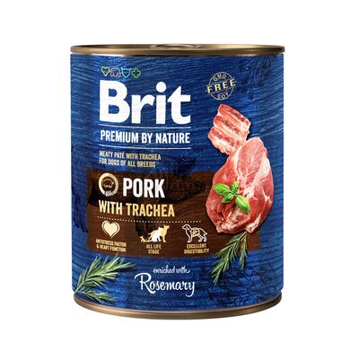 Karma mokra dla psa PREMIUM BY NATURE 800 g PORKTRACHEA Brit