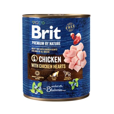 Karma mokra dla psa PREMIUM BY NATURE 800 g CHICKENHEARTS Brit
