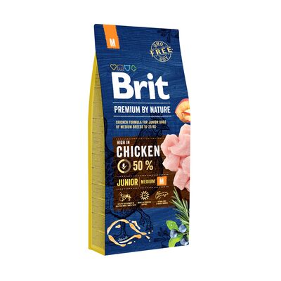 Karma sucha dla psa PREMIUM BY NATURE Junior M 15 kg Brit