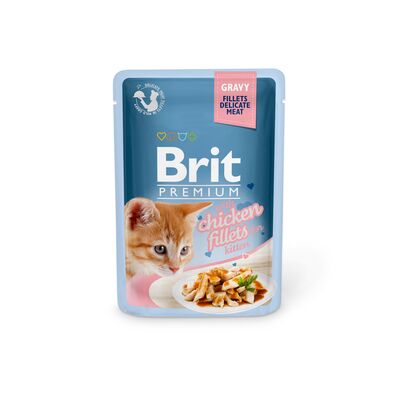 Karma mokra dla kota PREMIUM Gravy Kitten Chicken 85 g Brit
