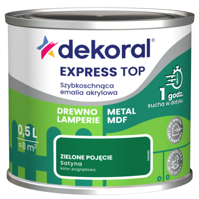 Szybkoschnąca emalia akrylowa EXPRESS TOP Zielone pojęcie 0,5 l Dekoral