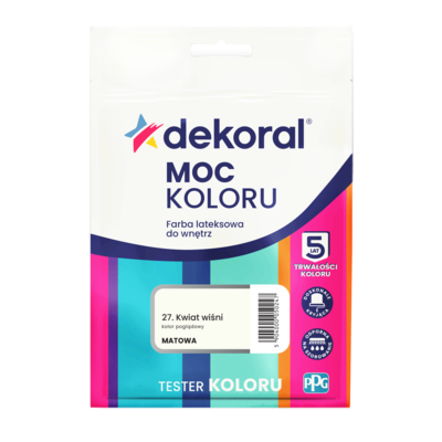 Farba lateksowa do wnętrz MOC KOLORU TESTER Kwiat wiśni 0,04 l Dekoral